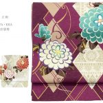 MO-3381 京袋帯 幾何学模様 菊の花 紅樺色 MO-3381 京袋帯 幾何学模様 菊の花 紅樺色 【公式通販】