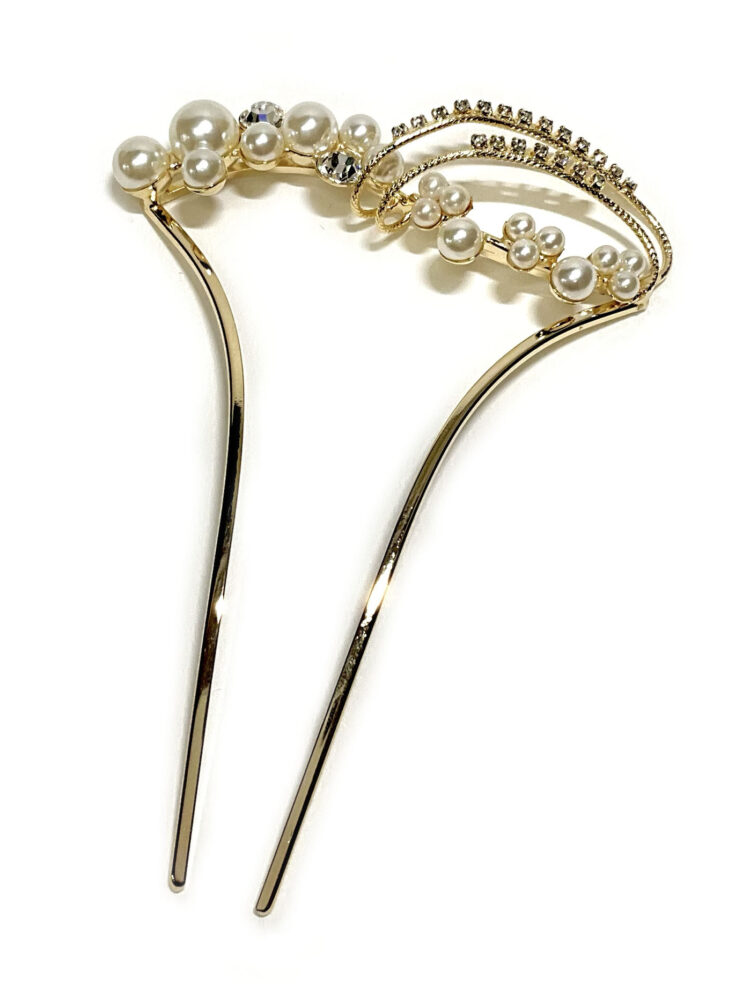 パール付き髪飾り