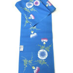 アザミ柄の浴衣