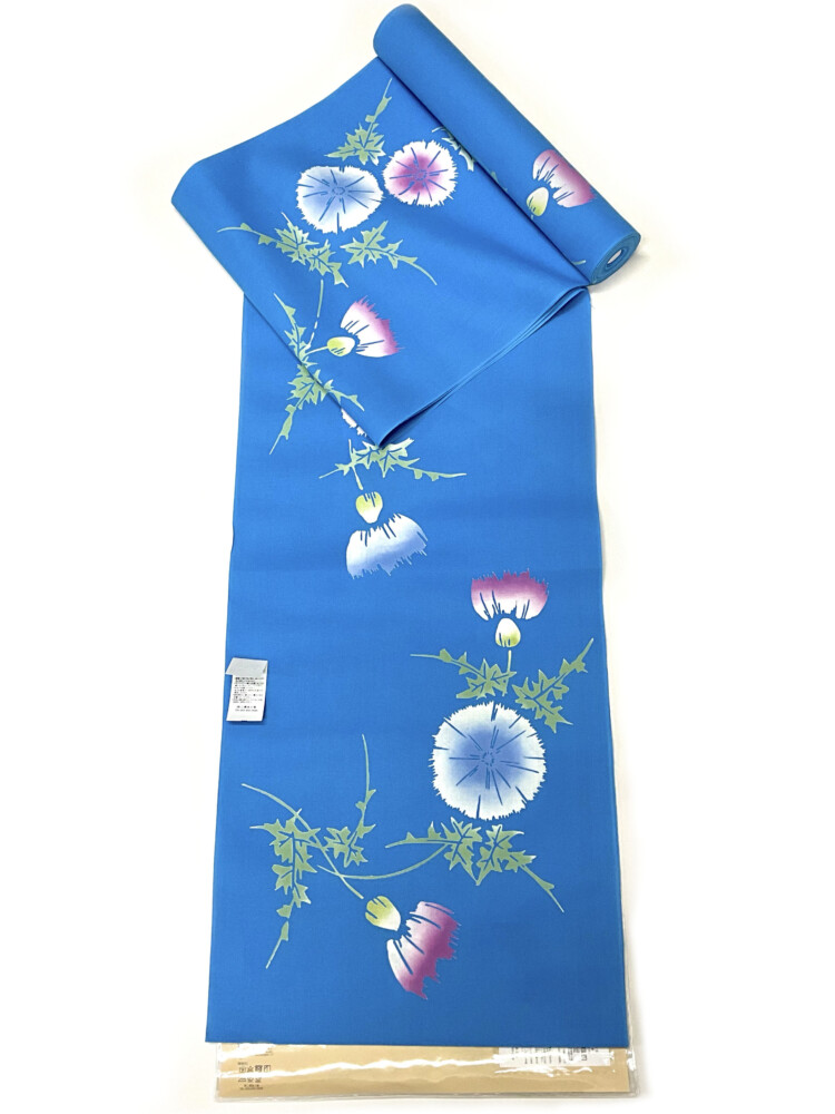 アザミ柄の浴衣